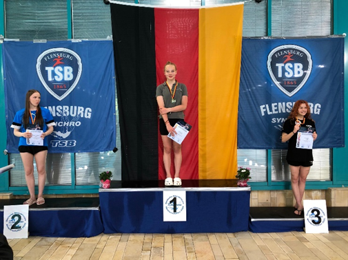 Mehr über den Artikel erfahren Deutscher Titel 2025 im Synchronschwimmen für Khrystyna Atamanschuk vom VW Mannheim